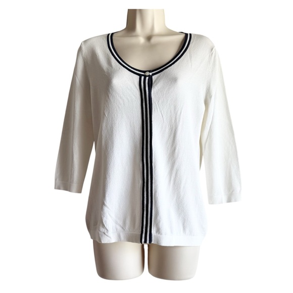 Kate Hill Sweaters - Kate Hill 3/4 Sleeve Cardigan Sweater